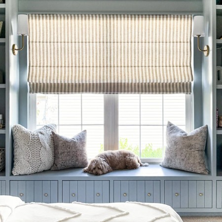 Curtarra Alfred Stripe Custom Roman Shades