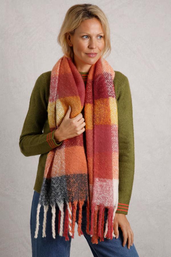 Weird Fish Austell Eco Cosy Scarf Paprika