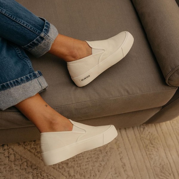 SeaVees Baja Slip On Platform in Bleach