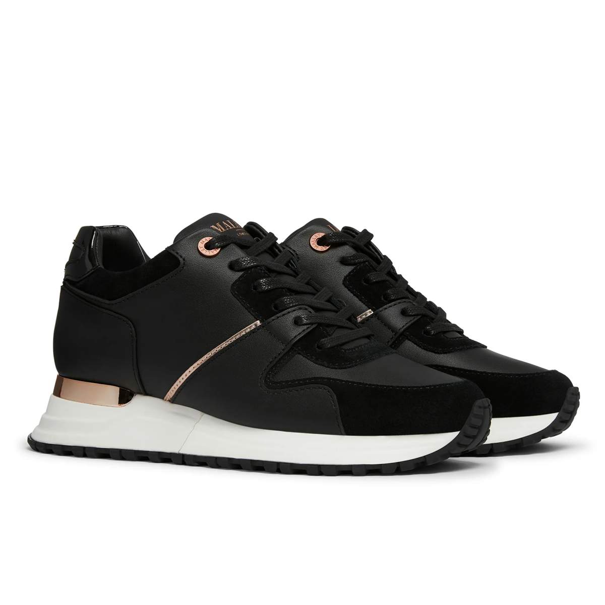 Mallet Black Rose Gold Womens Shoes