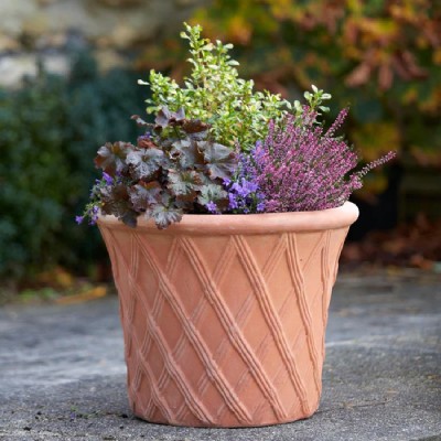 Gardenesque Clayton Lattice Terracotta Plant Pot