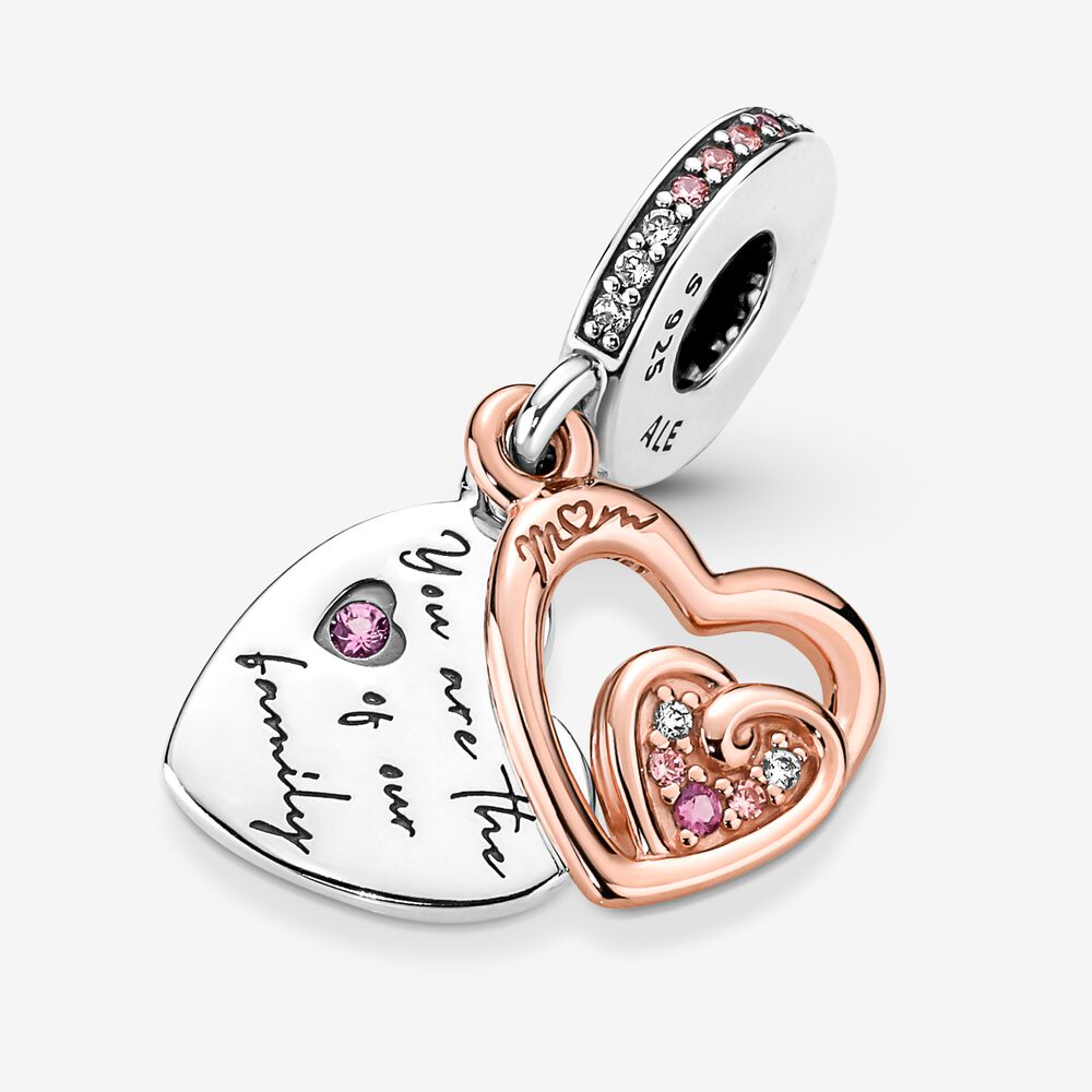 Entwined Infinite Hearts Double Dangle Charm | Pandora GB