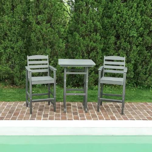 GRANGE 3-Piece Square Bar Arm Chair Set