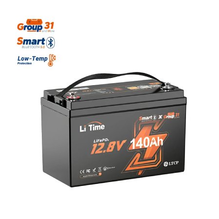 LiTime 12V 140Ah Bluetooth Lithium Battery