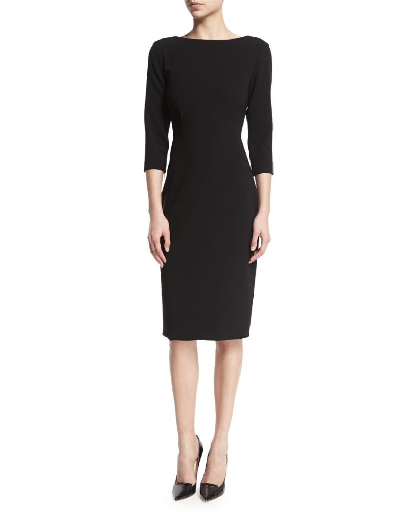 Women's Varetta Admiral Crepe Sheath Dress, Black