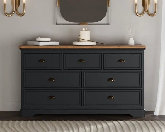 Oak & More Painted Wide Chest Of Drawers