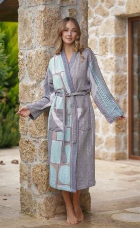 The Turkish Towel Company Prose Blue Robe