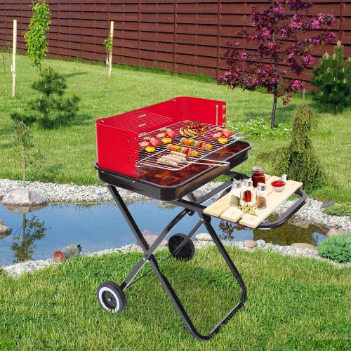 The Range Foldable Barbecue Grill with Wheels