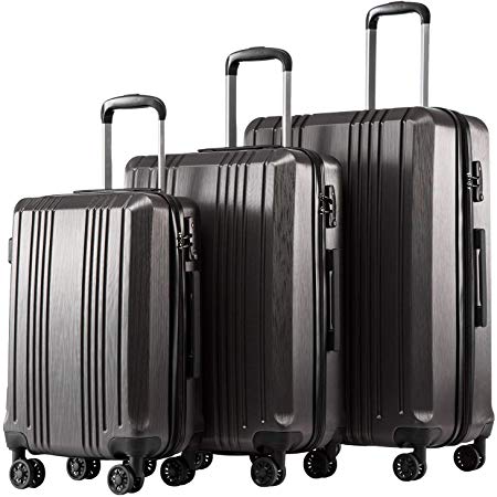 COOLIFE Luggage  3 Piece Set Suitcase Spinner