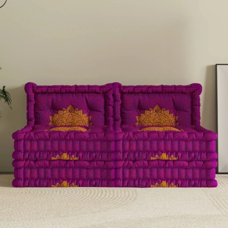 Daneey Velvet Mandala Magic 3-in-1 Modular Sofa Bed